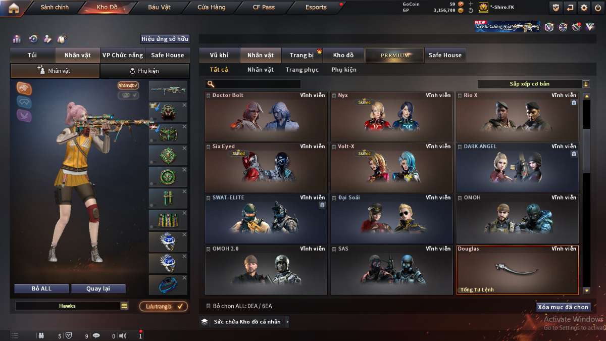 shop acc cf uy tin gia re